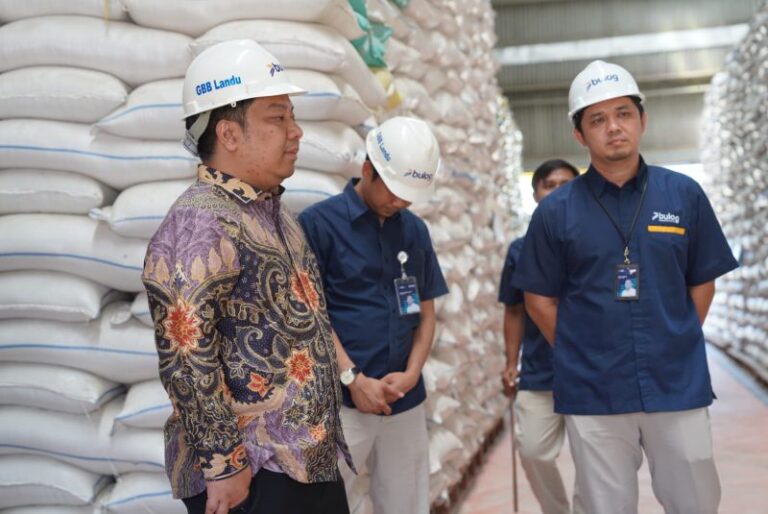 Rofiqi meninjau gudang Bulog Kalsel, menemukan stok beras melimpah hingga melebihi kapasitas penyimpanan.