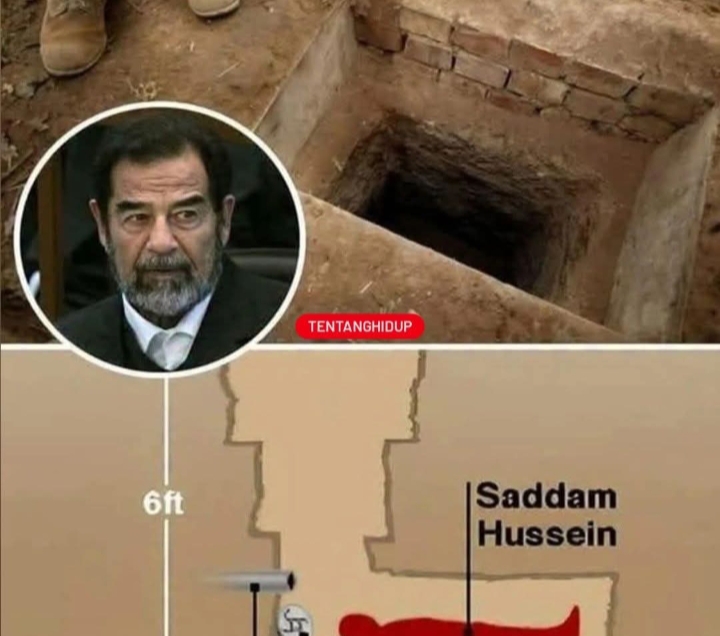 Saddam Hussein ditangkap pasukan AS di persembunyian bawah tanah dekat Tikrit, 2003.