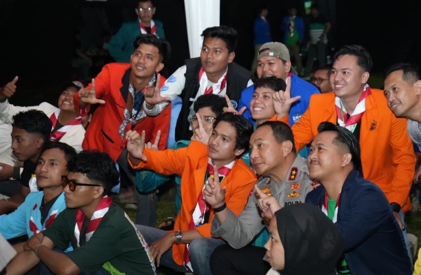 Mahasiswa, Polri, dan intelektual di Riau berkolaborasi dalam kegiatan pencegahan karhutla dan narkoba di kawasan Rimbang Baling, Kampar.