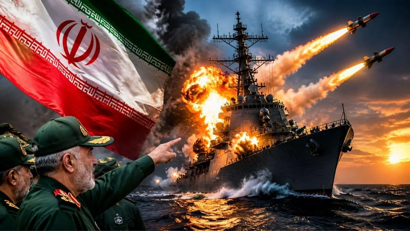 Keterangan Foto: Ketegangan di Selat Hormuz meningkat setelah muncul klaim Iran dan bantahan AS terkait dugaan serangan rudal terhadap kapal perang Amerika Serikat.