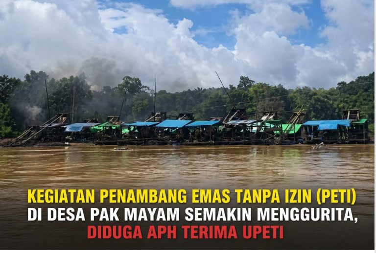 Aktivitas PETI menggunakan lanting bermesin di Sungai Landak mencemari lingkungan dan memicu keresahan warga.