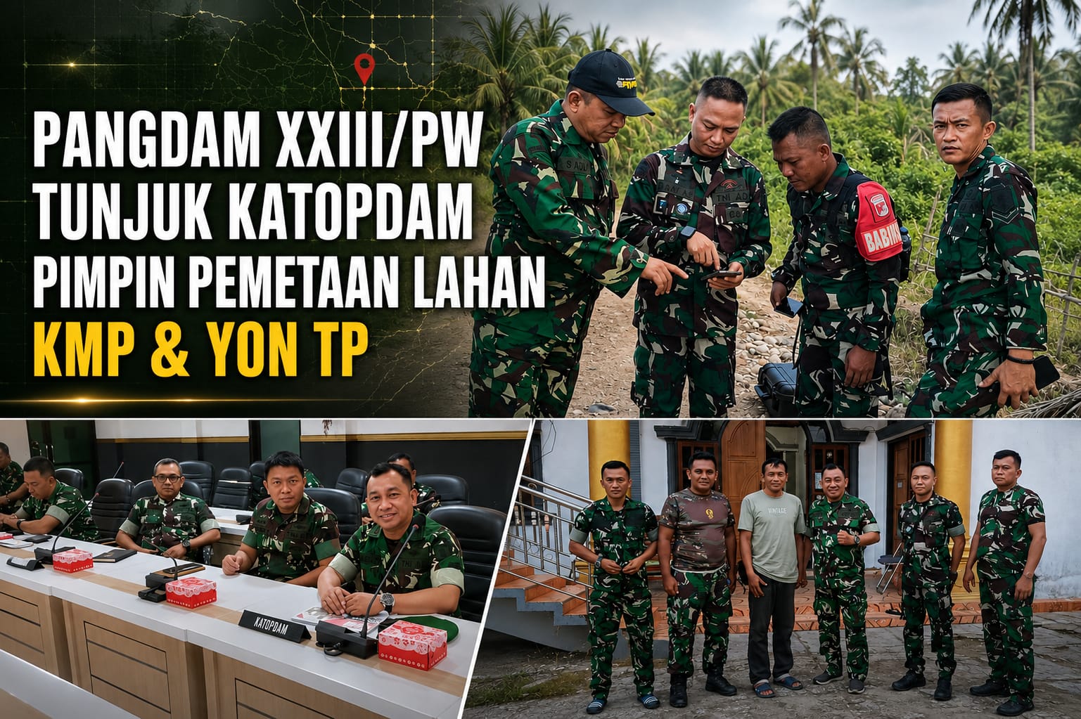 Katopdam Kodam XXIII lakukan pemetaan lahan untuk dukung pembangunan KMP dan Yon TP.