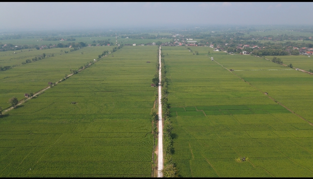 Satgas TMMD Kodim Sragen bersama warga mengecor jalan beton di Desa Puro untuk memperlancar akses pertanian.