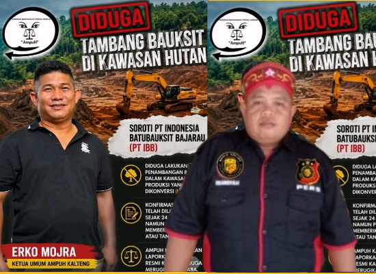 Menurut Erko Mojra, masyarakat memiliki hak serta peran penting dalam melakukan kontrol sosial terhadap seluruh investasi yang masuk dan beroperasi di wilayah Kalimantan Tengah