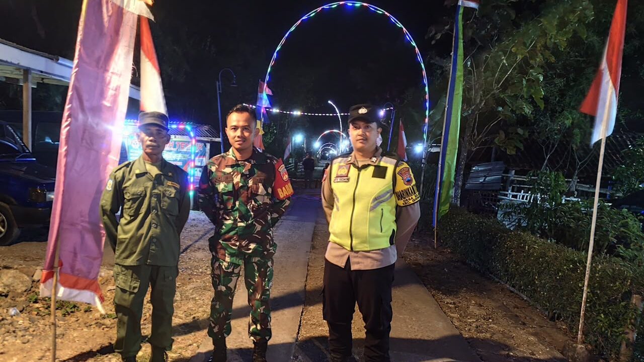 Cegah Gangguan Kamtibmas, Koramil 08/Giriwoyo Gencarkan Patroli Malam