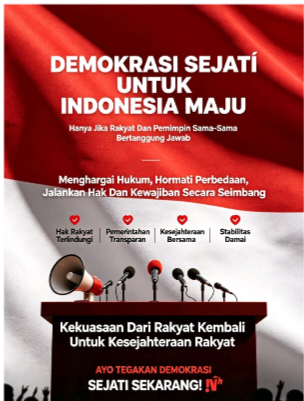 DEMOKRASI BUKAN SEKADAR PILIHAN SUARA: DARI RAKYAT, OLEH RAKYAT, HARUS BENAR-BENAR UNTUK RAKYAT