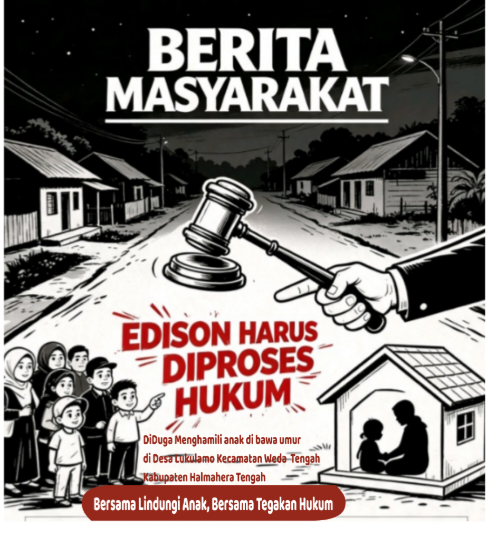 Pria dari desa kobe Paplis duga Menghamili Anak di bawah Umur di Desa Lukulamo, kandungan sudah 4 bulan