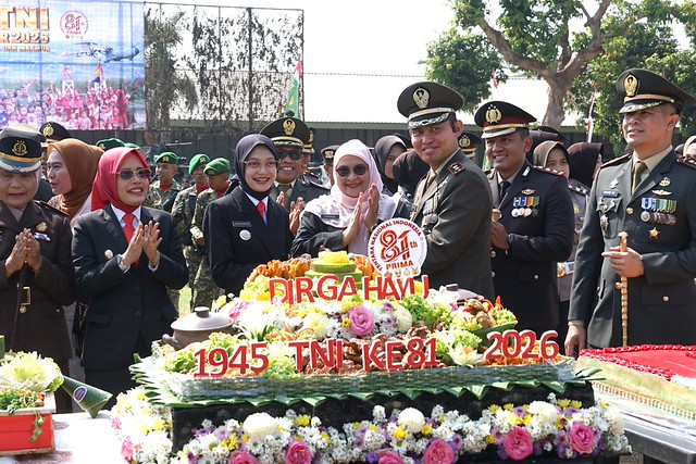 Vinanda Hadiri HUT ke-81 TNI, Pemkot Kediri dan TNI Perkuat Kolaborasi